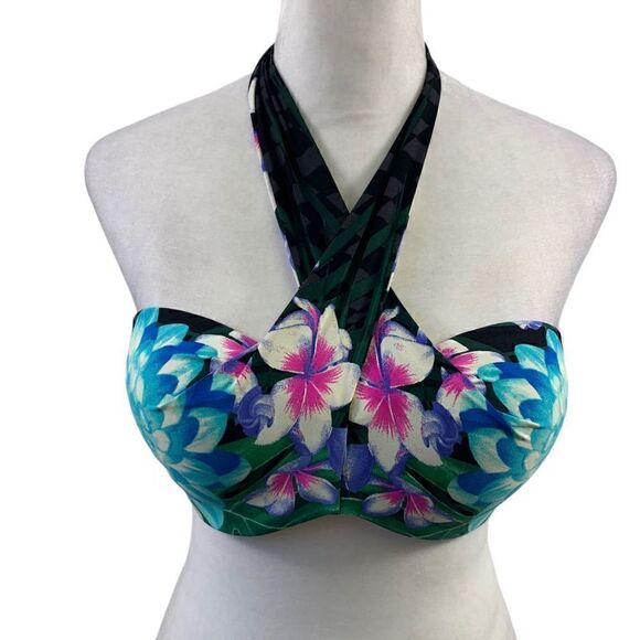 Coco Reef Multicolor Strapless Bikini Top Size 32/34C - Picture 2 of 9